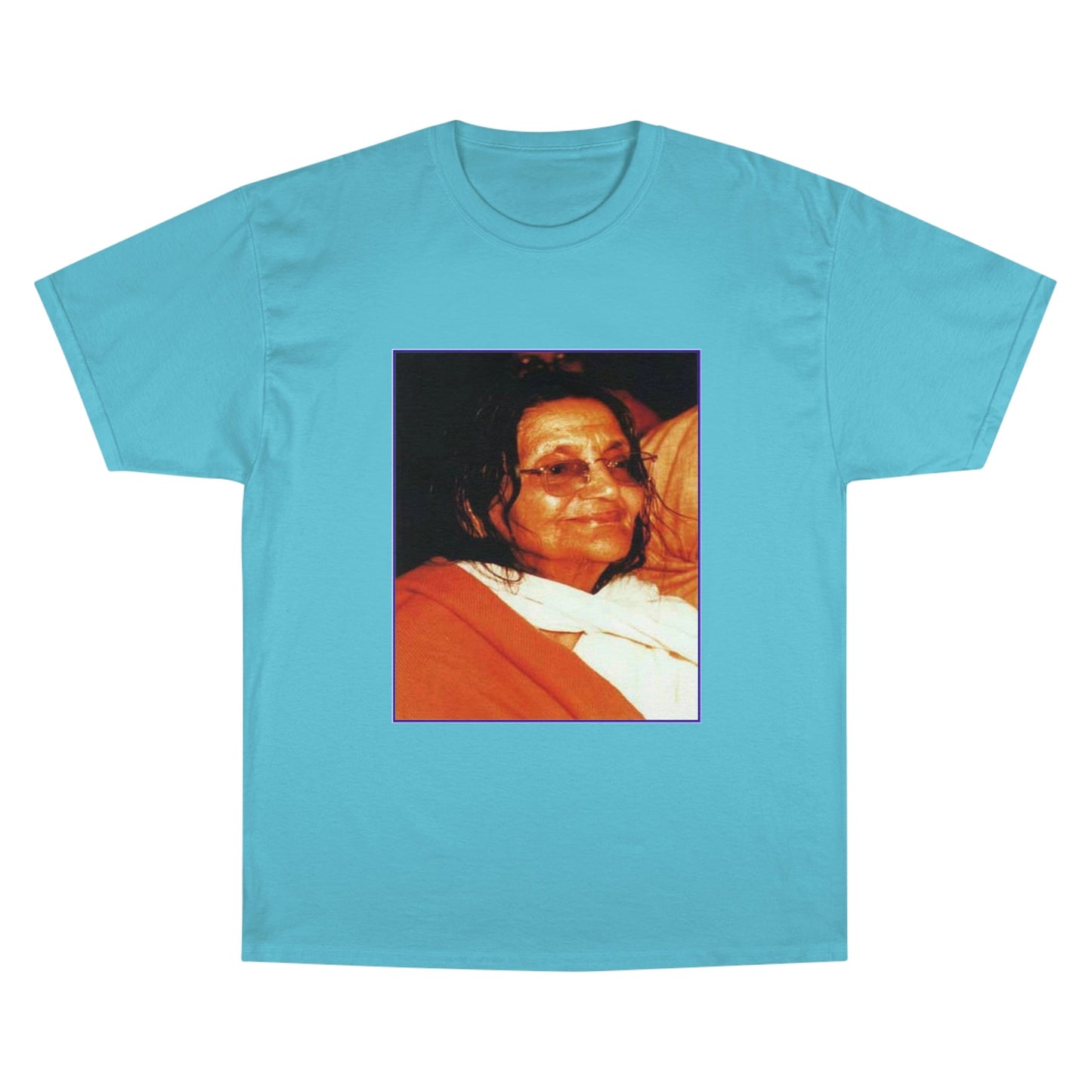 Champion T-Shirt - A PUPPY story - The venerable Indian Saint Sri Ananda Mayi Ma - blessing's for all - Green Forest Home