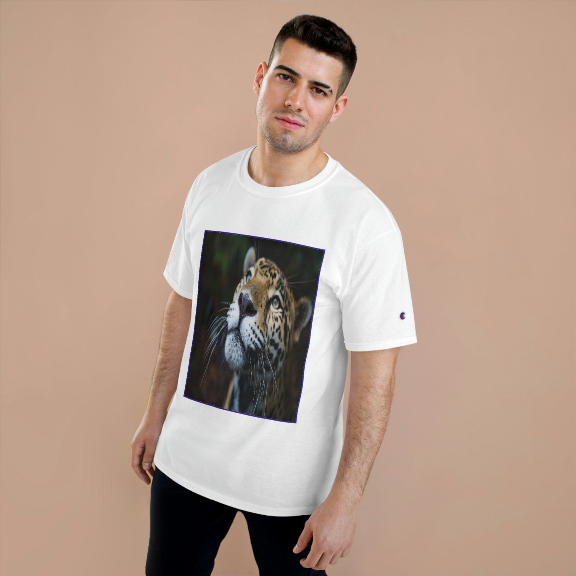 Champion T-Shirt - Brazil amazon jungle tiger and China Siberian tigers in back - Green Forest Home