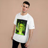 Champion T-Shirt - Buddha in deep contemplation - Ajanta caves inner chamber - India - Green Forest Home