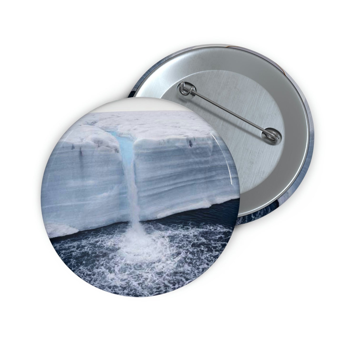 Cheap Pin Buttons - Made in USA in 2 days - The Polar ice melts due to Global Warming - Green Forest Home