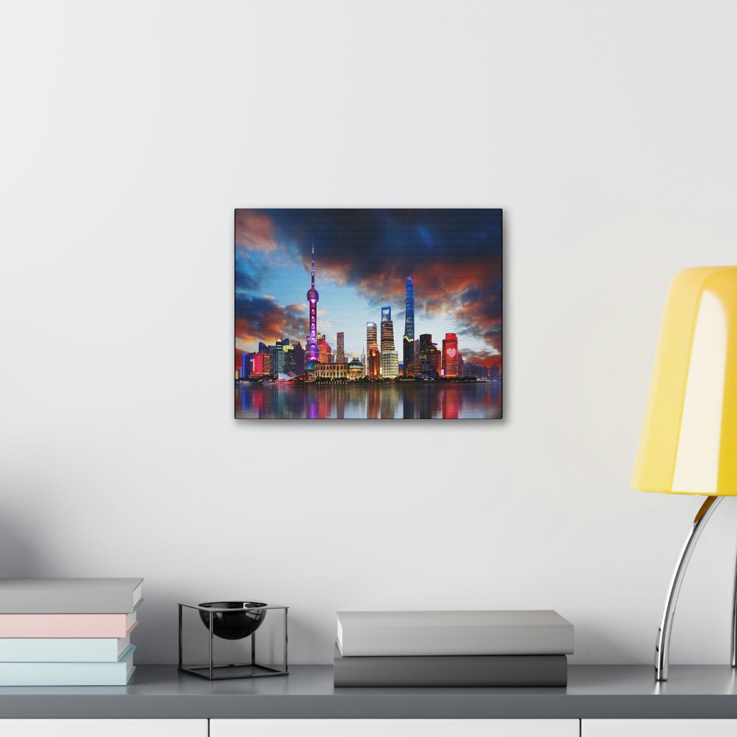 CHINA - SMALL Canvas Gallery Wraps - China Shanghai unique skyline - Green Forest Home