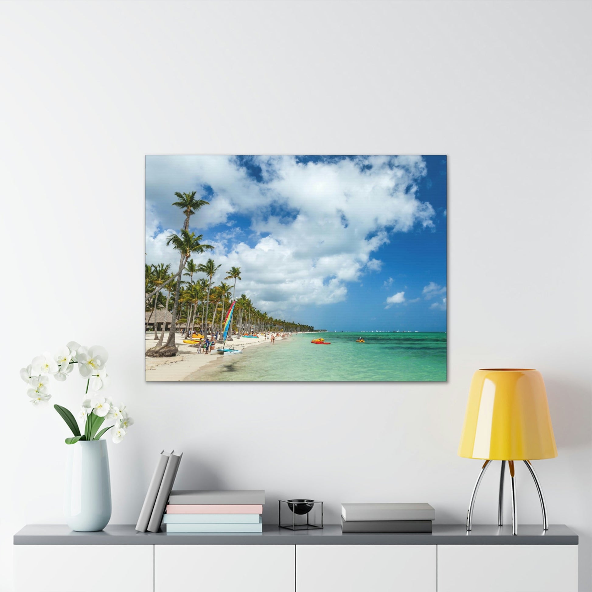 Copy of Copy of Best Beaches & Islands - Canvas Stretched, 0.75" in 5 sizes - Famous Punta Cana beach & Luxury Hotels in the Caribbean, Dominican Republic - US Print - Green Forest Home