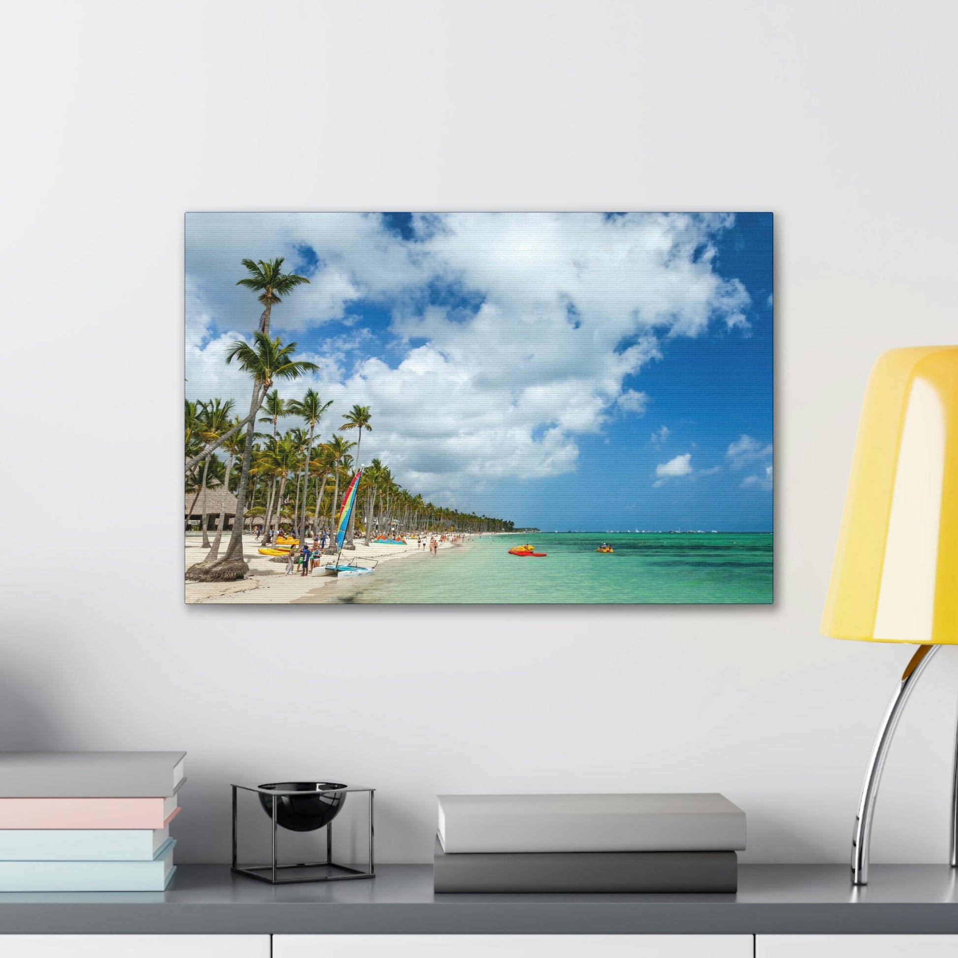 Copy of Copy of Best Beaches & Islands - Canvas Stretched, 0.75" in 5 sizes - Famous Punta Cana beach & Luxury Hotels in the Caribbean, Dominican Republic - US Print - Green Forest Home