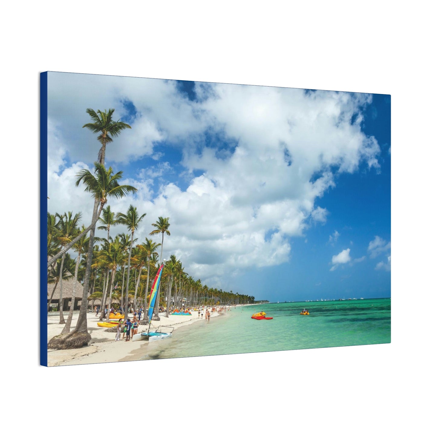 Copy of Copy of Best Beaches & Islands - Canvas Stretched, 0.75" in 5 sizes - Famous Punta Cana beach & Luxury Hotels in the Caribbean, Dominican Republic - US Print - Green Forest Home