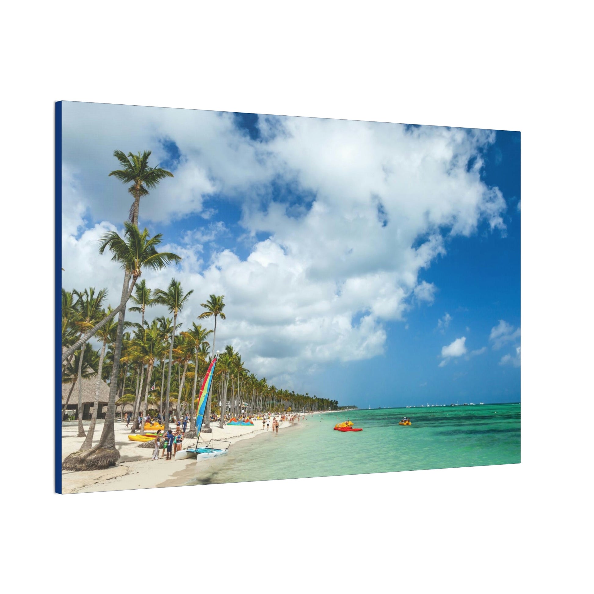 Copy of Copy of Best Beaches & Islands - Canvas Stretched, 0.75" in 5 sizes - Famous Punta Cana beach & Luxury Hotels in the Caribbean, Dominican Republic - US Print - Green Forest Home