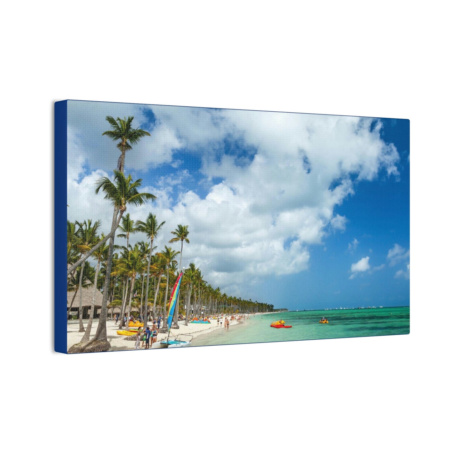 Copy of Copy of Best Beaches & Islands - Canvas Stretched, 0.75" in 5 sizes - Famous Punta Cana beach & Luxury Hotels in the Caribbean, Dominican Republic - US Print - Green Forest Home