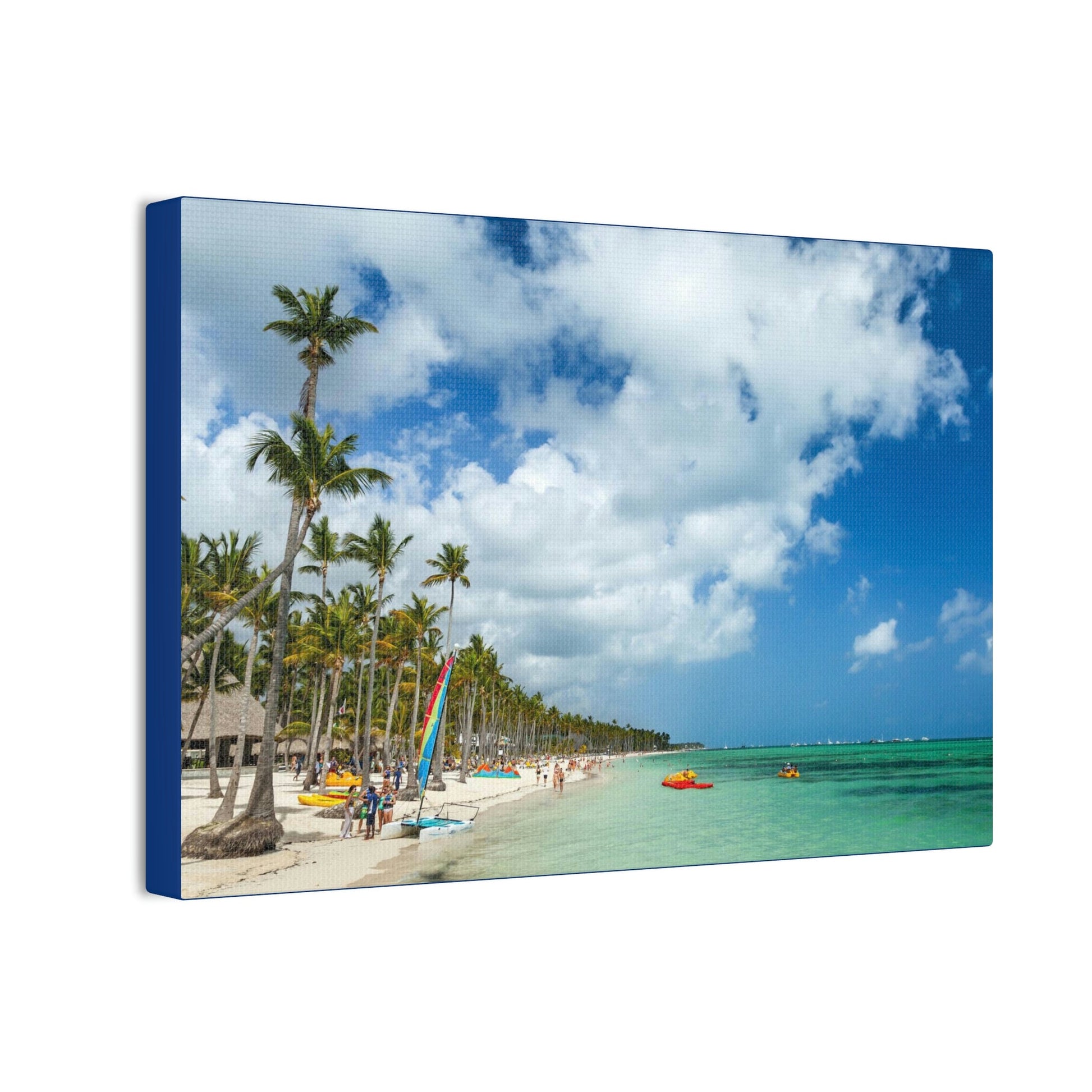 Copy of Copy of Best Beaches & Islands - Canvas Stretched, 0.75" in 5 sizes - Famous Punta Cana beach & Luxury Hotels in the Caribbean, Dominican Republic - US Print - Green Forest Home