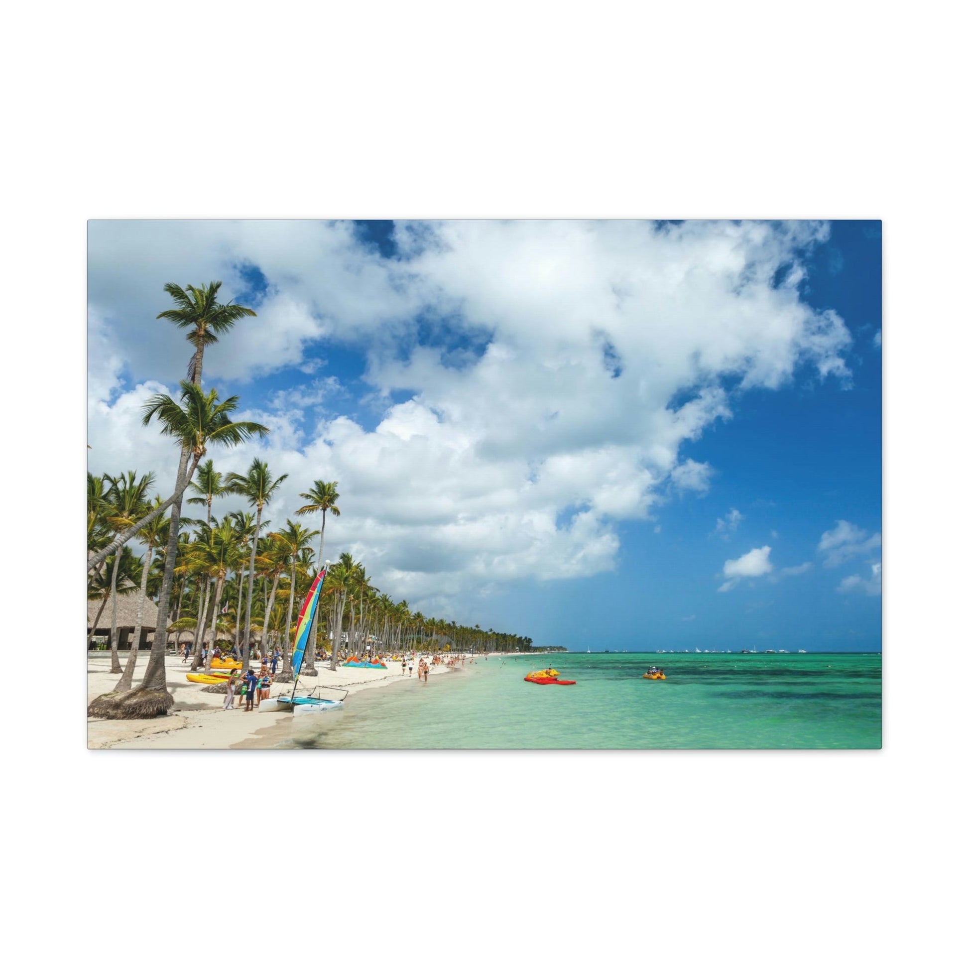 Copy of Copy of Best Beaches & Islands - Canvas Stretched, 0.75" in 5 sizes - Famous Punta Cana beach & Luxury Hotels in the Caribbean, Dominican Republic - US Print - Green Forest Home