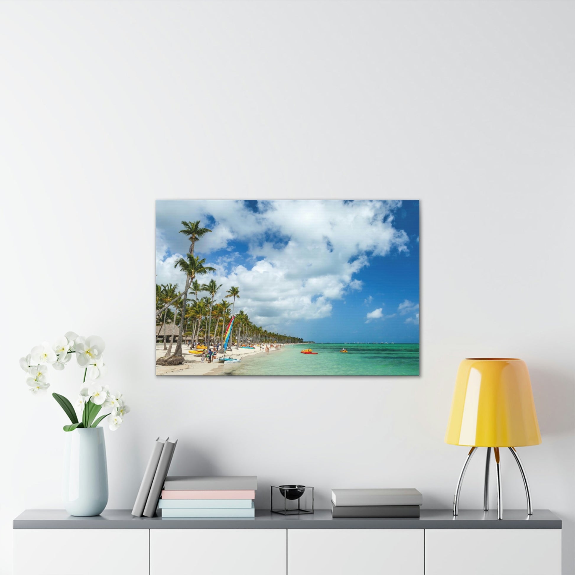 Copy of Copy of Best Beaches & Islands - Canvas Stretched, 0.75" in 5 sizes - Famous Punta Cana beach & Luxury Hotels in the Caribbean, Dominican Republic - US Print - Green Forest Home