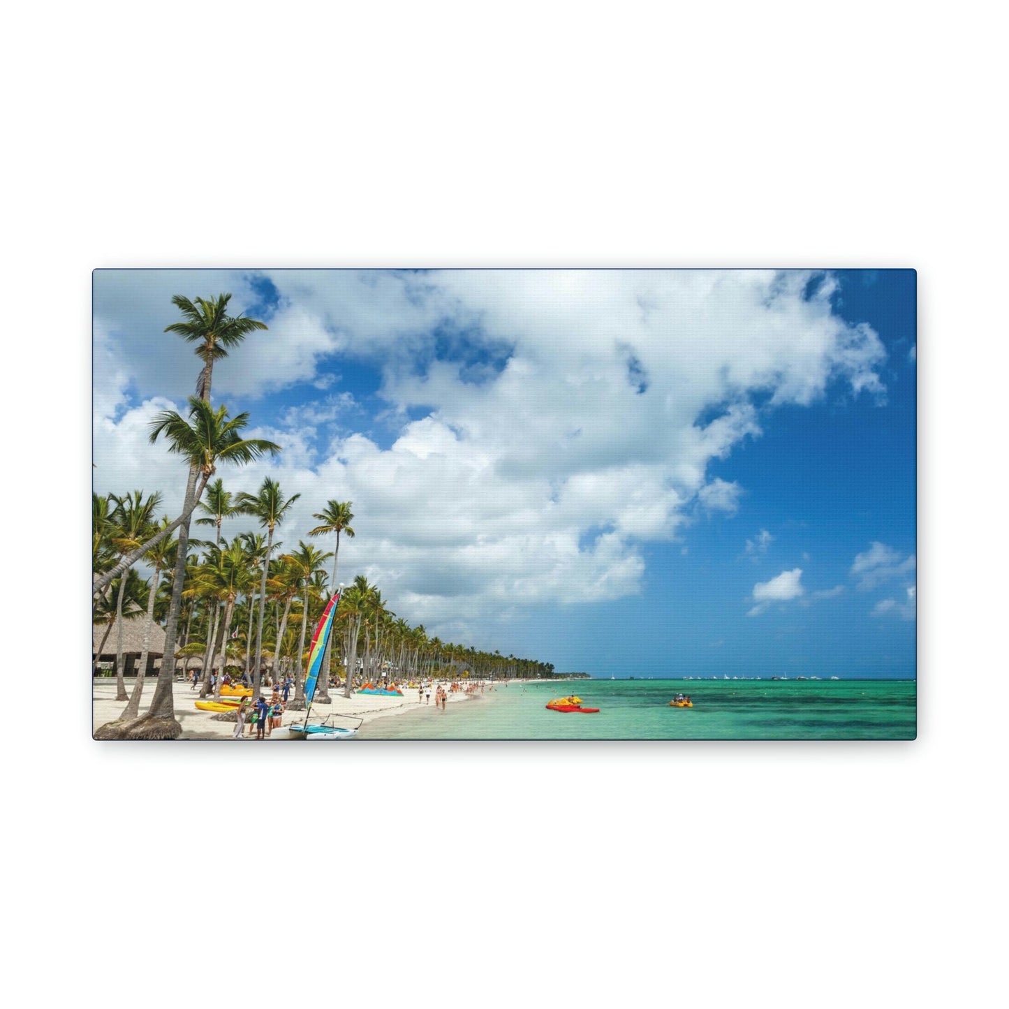 Copy of Copy of Best Beaches & Islands - Canvas Stretched, 0.75" in 5 sizes - Famous Punta Cana beach & Luxury Hotels in the Caribbean, Dominican Republic - US Print - Green Forest Home