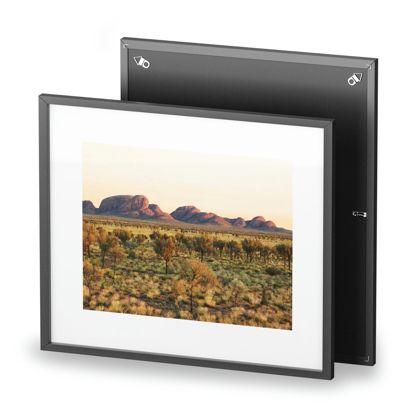 Framed Posters, Matte - Printed in Australia by Prima Printing - Sunrise over the domes of Kata Tjuta (The Olgas) at Uluru-Kata Tjuta National park, Central Australia