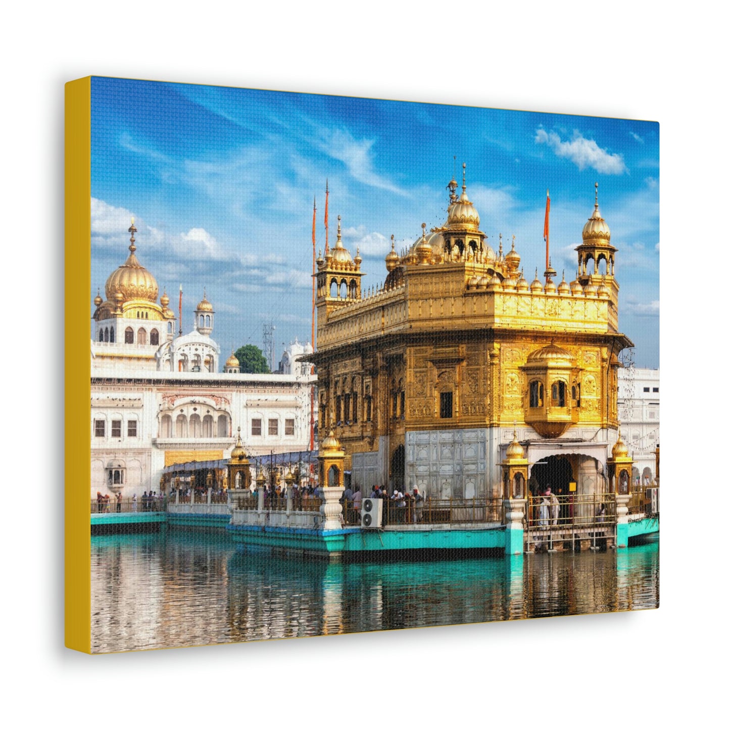 Printed in USA - Canvas Gallery Wraps - The Golden Temple in Amritsar, Punjab -  India - Sikhsm