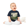 Baby Organic T-Shirt - In the German ALPS and Woman Trekker in the Alps in Back in Mt Blanc - Highest in Europe - Printed in EU