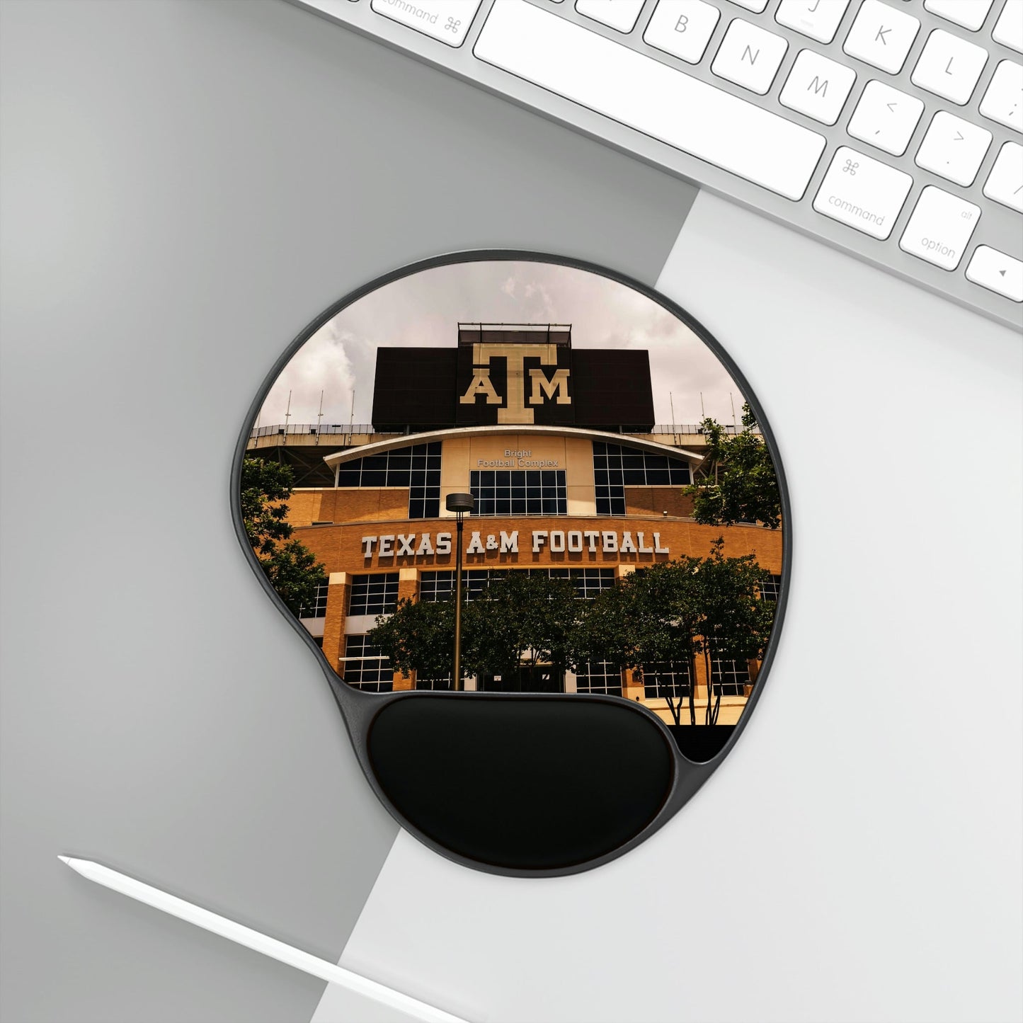 Ergonomic Mouse Pad With Wrist Rest - US Print - College Station, Texas A&M University is a public research university in College Station, Texas, USA - Green Forest Home