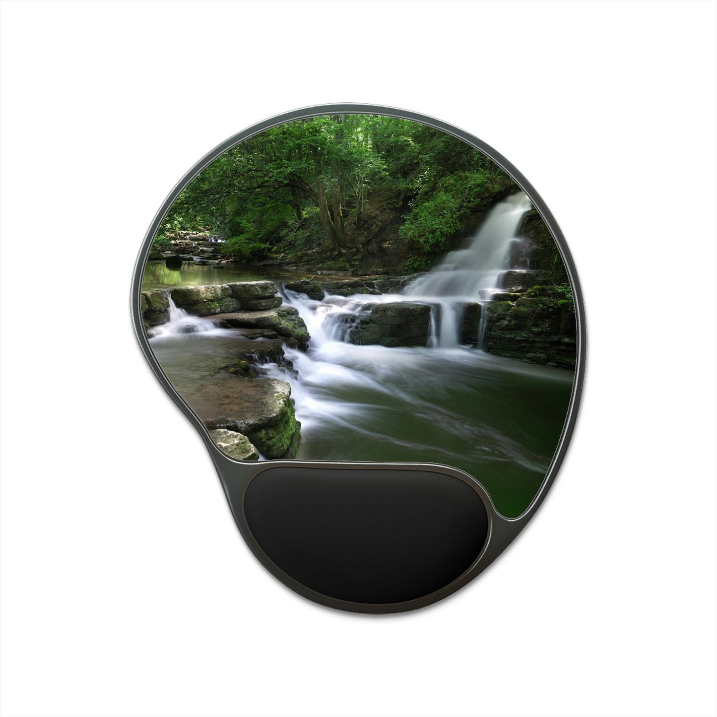 Ergonomic Mouse Pad With Wrist Rest - US PRINT - Picturesque Schlichemklamm in summer - at Epfendorf near Rottweil in the Black Forest, Germany - EUROPE - Green Forest Home