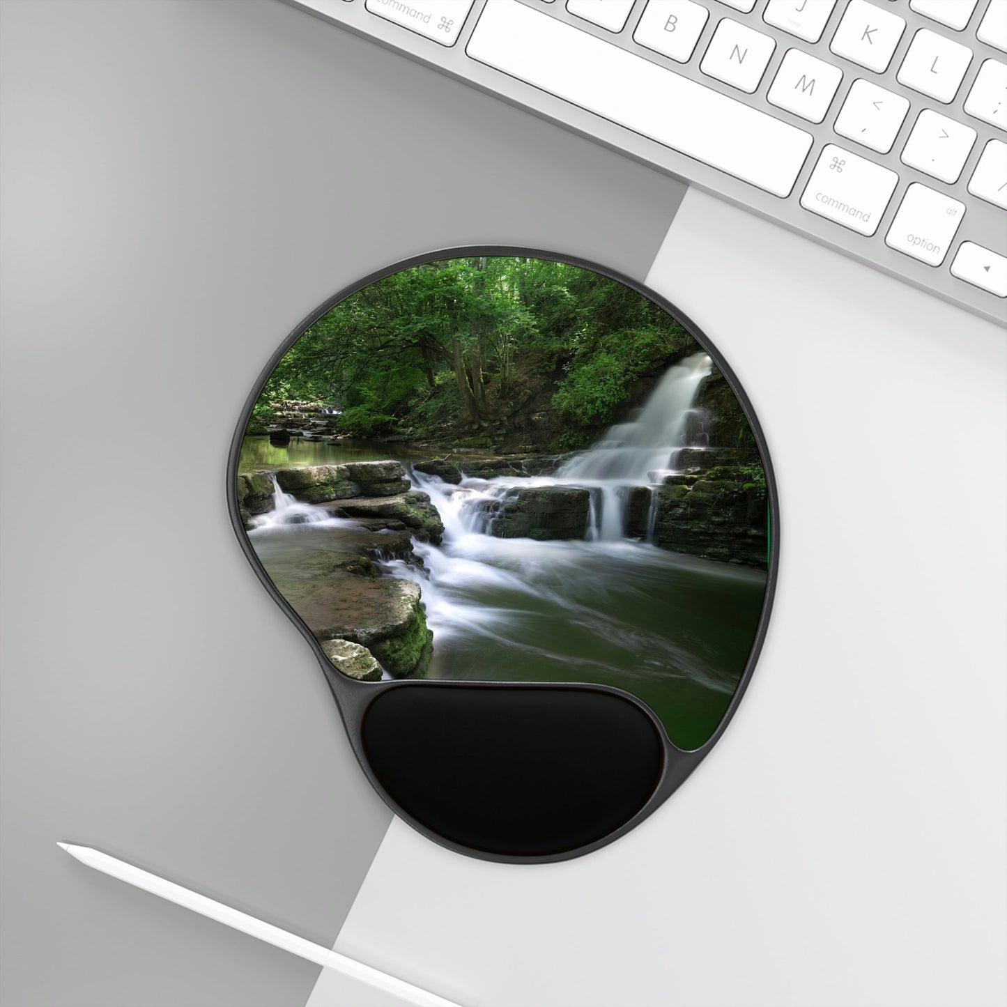 Ergonomic Mouse Pad With Wrist Rest - US PRINT - Picturesque Schlichemklamm in summer - at Epfendorf near Rottweil in the Black Forest, Germany - EUROPE - Green Forest Home