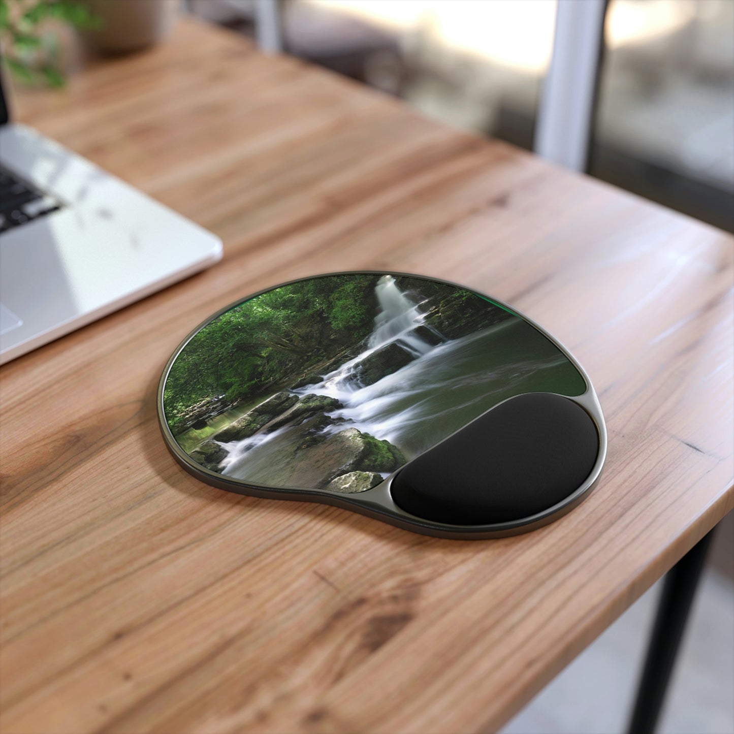 Ergonomic Mouse Pad With Wrist Rest - US PRINT - Picturesque Schlichemklamm in summer - at Epfendorf near Rottweil in the Black Forest, Germany - EUROPE - Green Forest Home