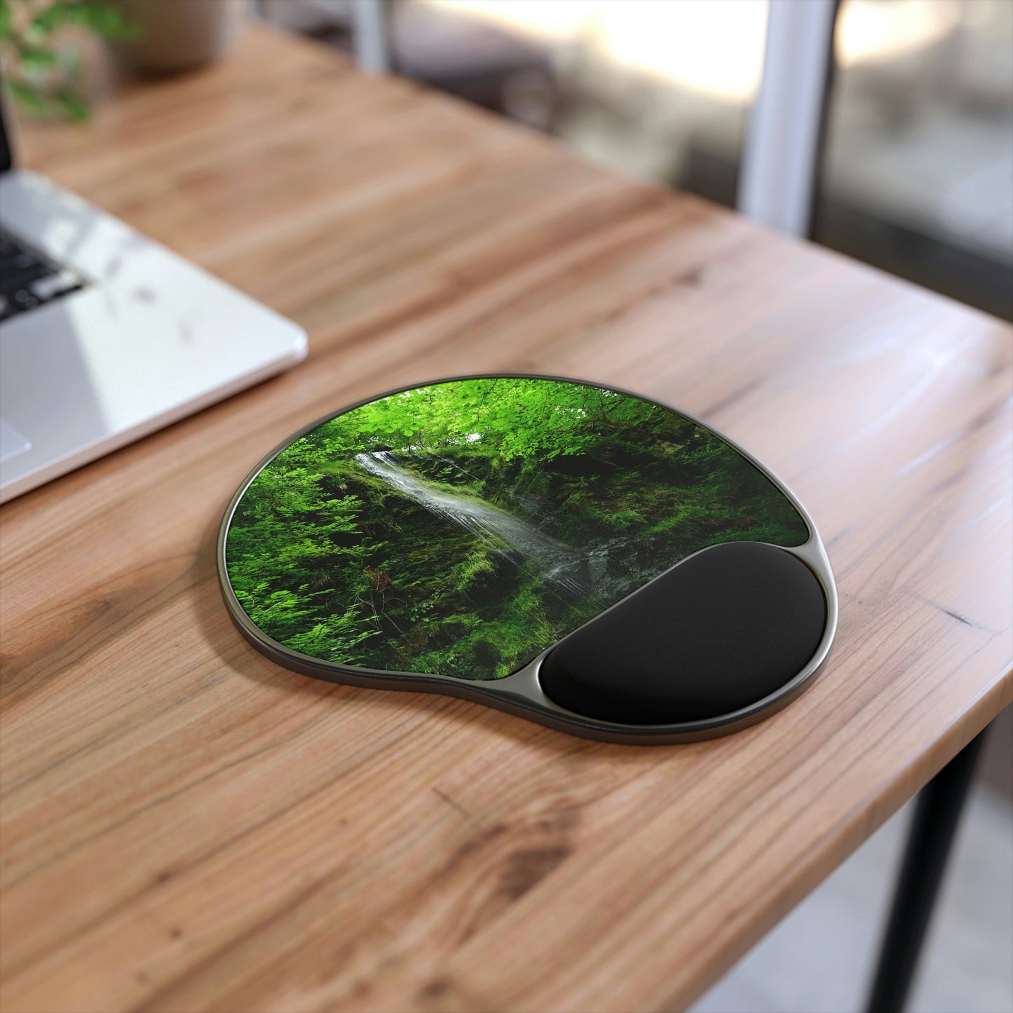 Ergonomic Mouse Pad With Wrist Rest - US Print - Relaxing - Around the city of Scarborough in the UK - ENGLAND - EUROPE - Green Forest Home