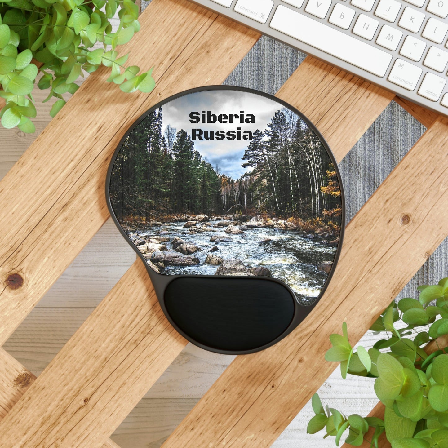 Ergonomic Mouse Pad With Wrist Rest - US Print - Siberia - vast and sparsely populated - an area of over 13 Million square kilometres - RUSSIA - Green Forest Home