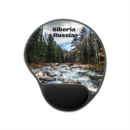 Ergonomic Mouse Pad With Wrist Rest - US Print - Siberia - vast and sparsely populated - an area of over 13 Million square kilometres - RUSSIA - Green Forest Home