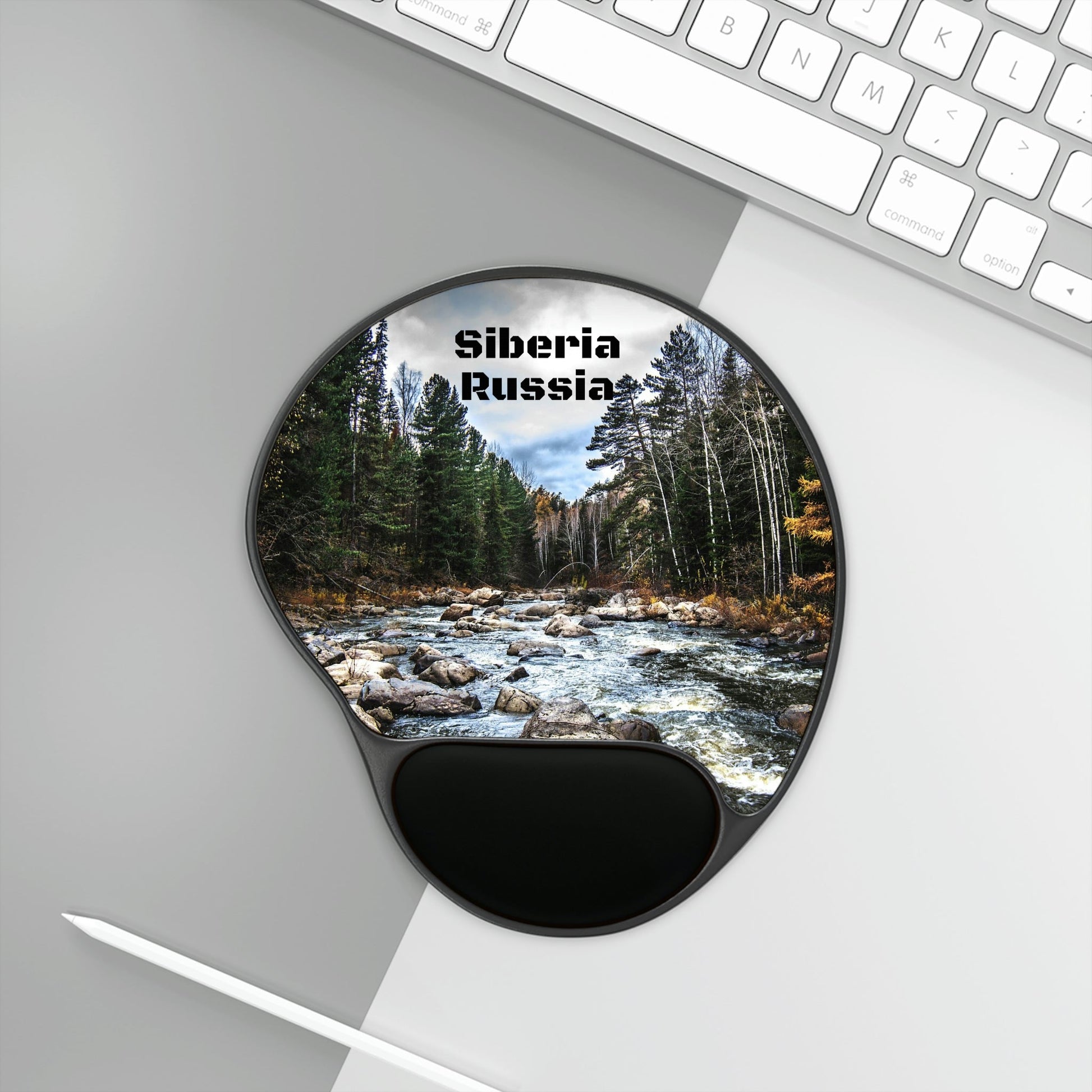 Ergonomic Mouse Pad With Wrist Rest - US Print - Siberia - vast and sparsely populated - an area of over 13 Million square kilometres - RUSSIA - Green Forest Home