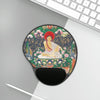 Ergonomic Mouse Pad With Wrist Rest - US Print - The Indian Yogi MIlarepa Radiating LOVE in Himalayan Caves - Tibet - SPIRITUAL MASTERS - Green Forest Home