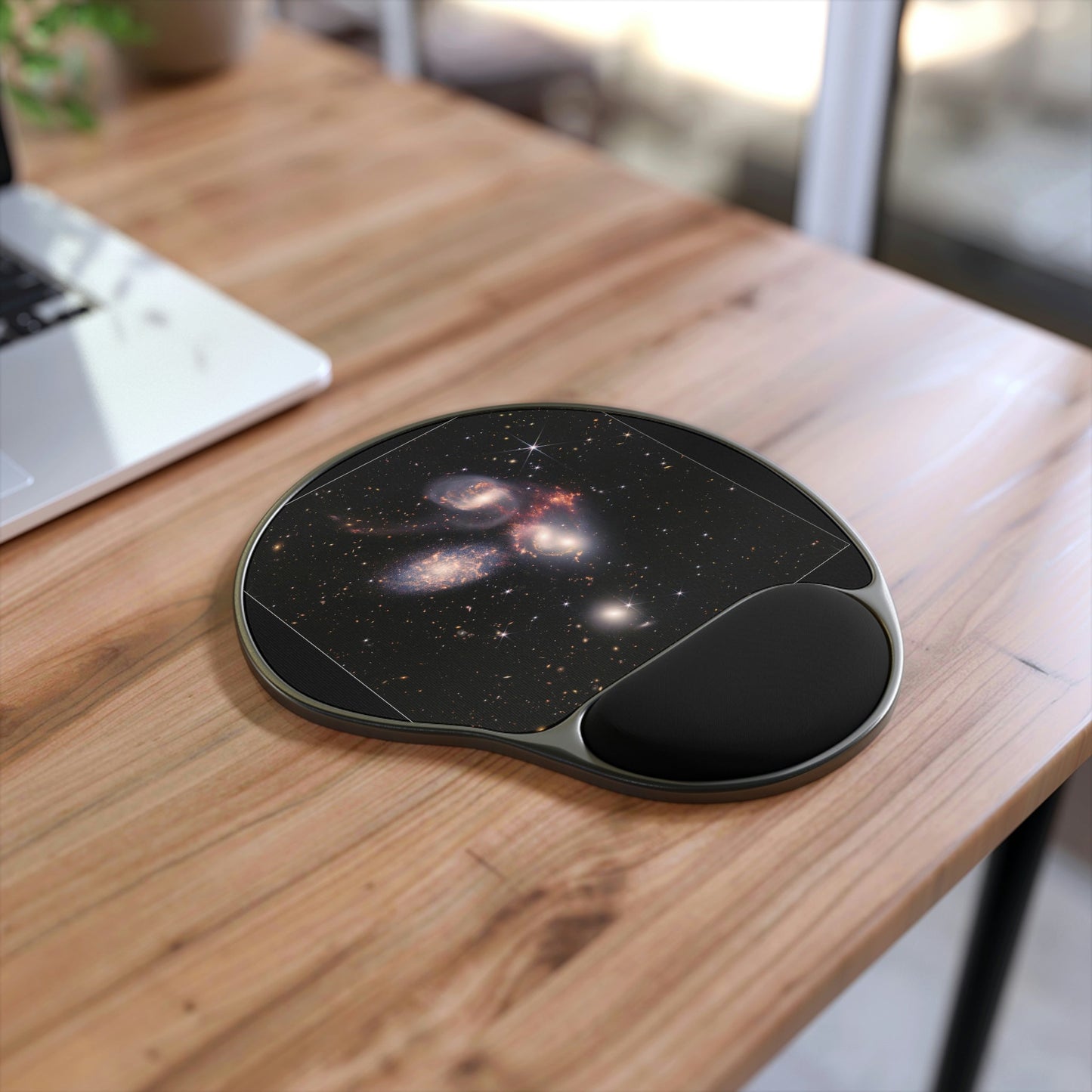 Ergonomic Mouse Pad With Wrist Rest - US Print - The New James Webb Space Telescope - Stephan's Quintet (NIRCam and MIRI Composite Image) - USA - NASA - Green Forest Home