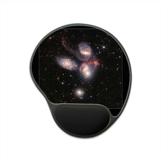 Ergonomic Mouse Pad With Wrist Rest - US Print - The New James Webb Space Telescope - Stephan's Quintet (NIRCam and MIRI Composite Image) - USA - NASA - Green Forest Home