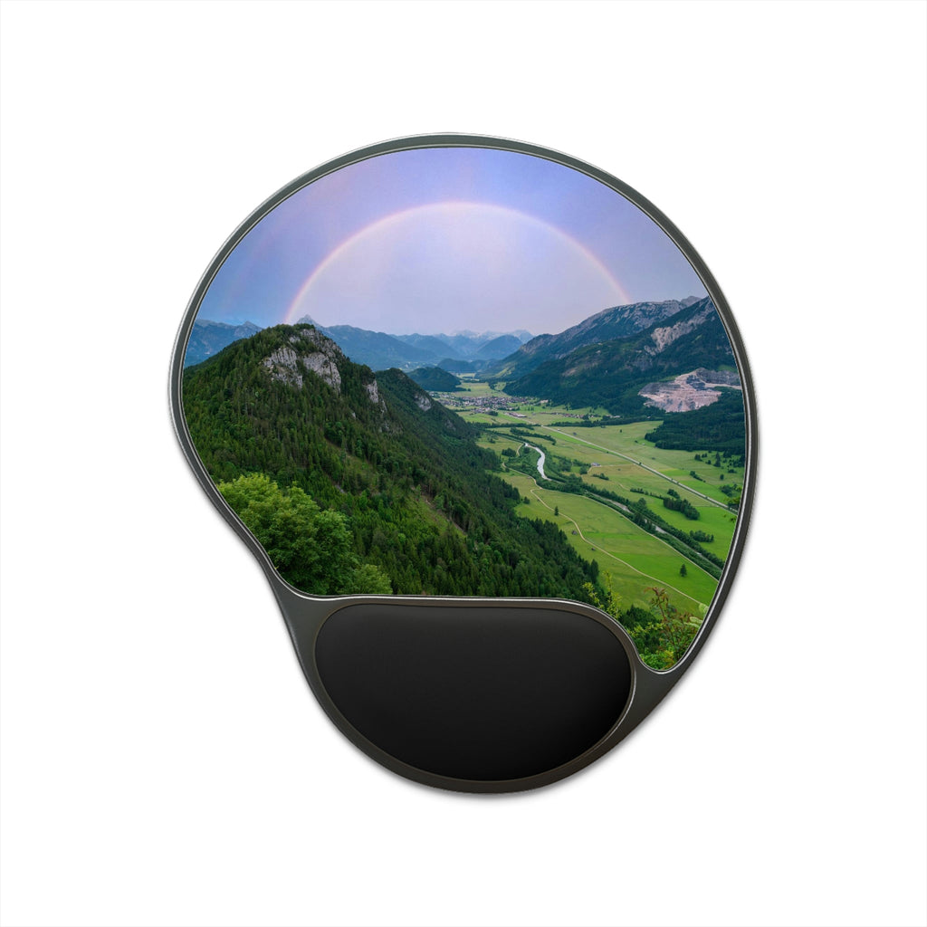 Ergonomic Mouse Pad With Wrist Rest - US PRINT - Wonder View of the German ALPS - NATURE - EUROPE - Green Forest Home