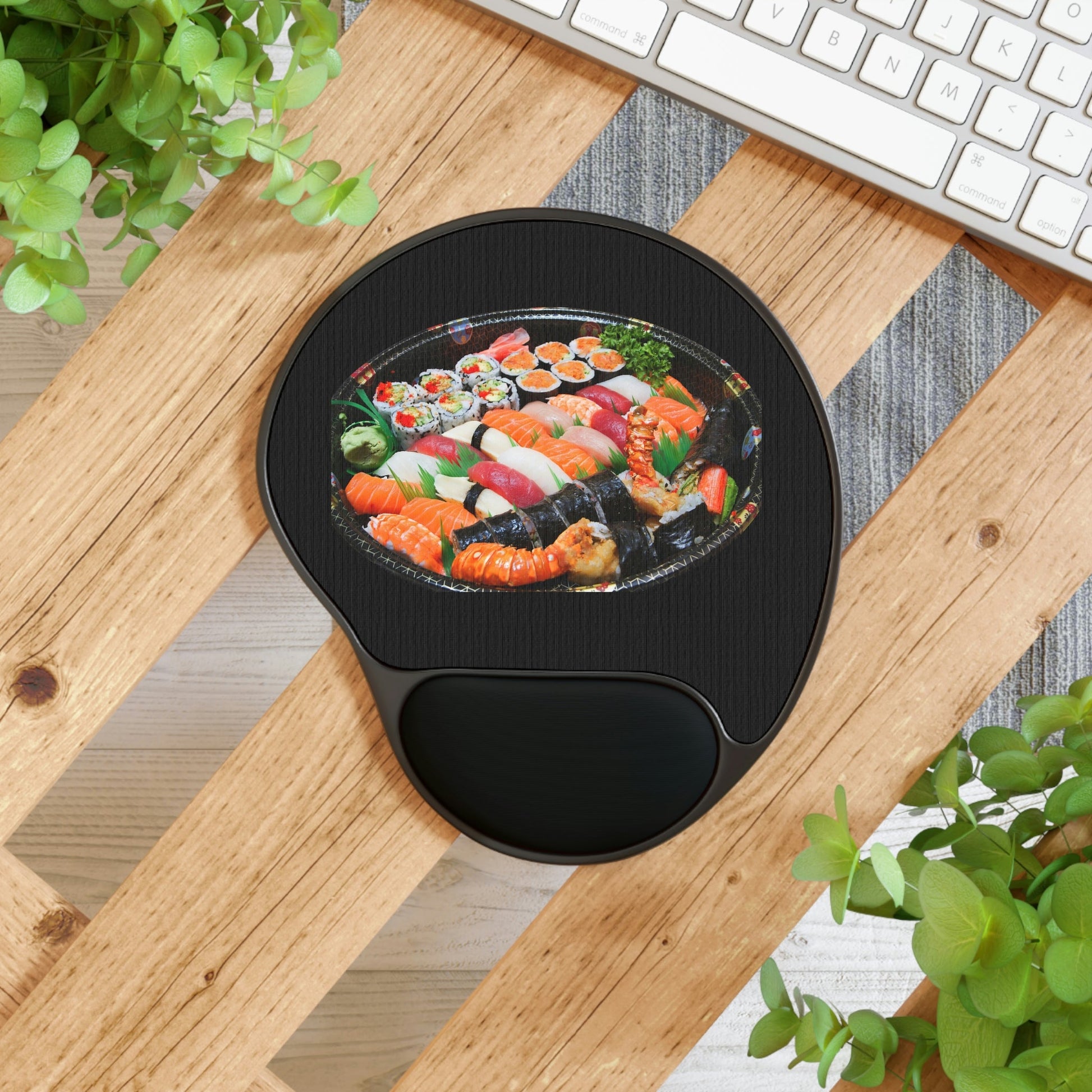 Ergonomic Mouse Pad With Wrist Rest - US PRINT - Wonders of SUSHI - a very healthy addition to your diet - Green Forest Home