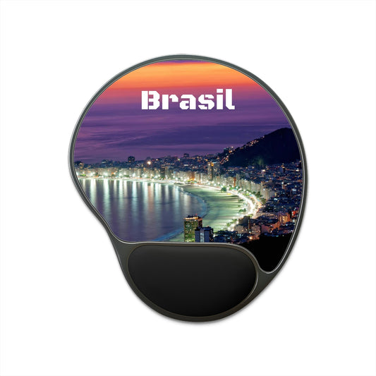 Ergonomic Mouse Pad With Wrist Rest - US Print - You can be here with this Mouse Pad - Copacabana beach. Rio de Janeiro - Brazil - Green Forest Home