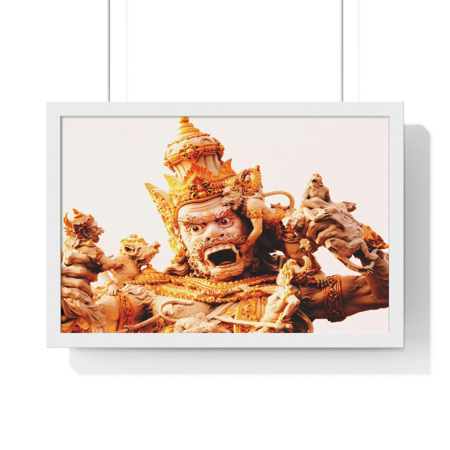 EU Print - Premium Framed Horizontal Poster - Fiery Wrathful Deity - India - Green Forest Home