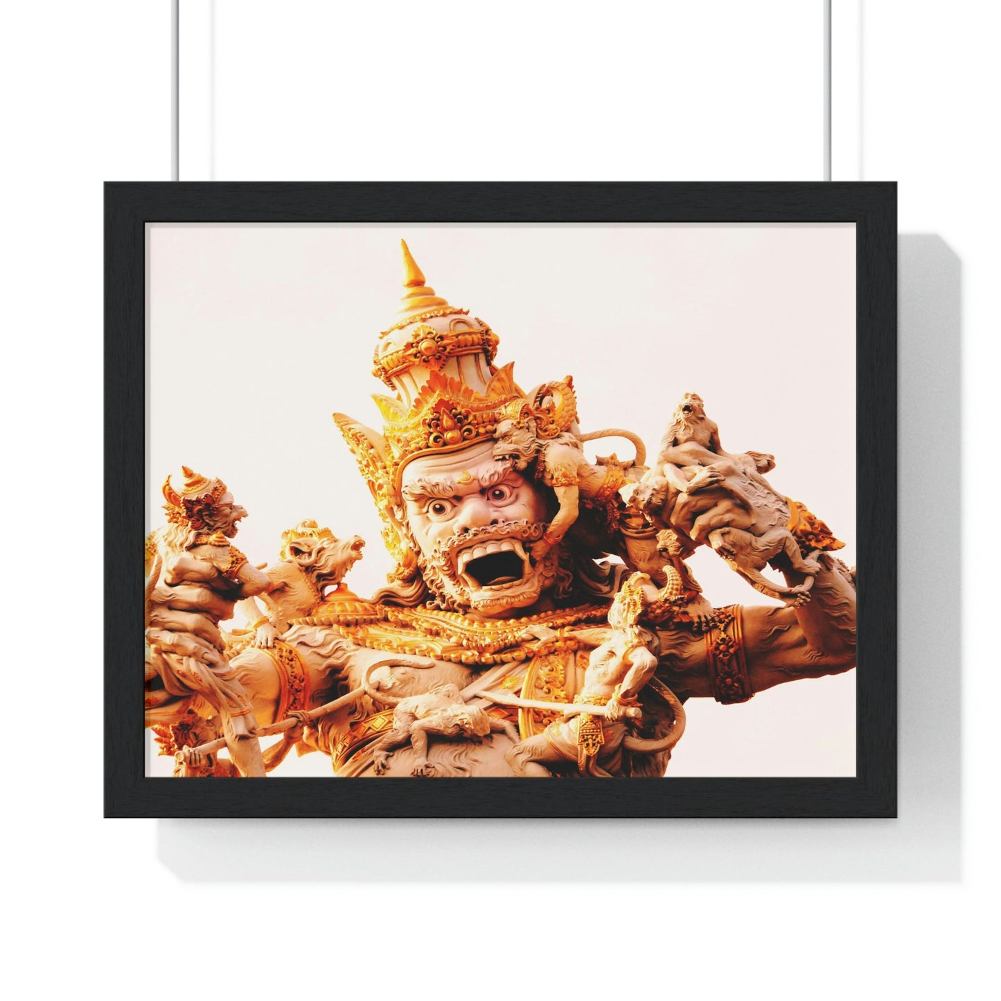 EU Print - Premium Framed Horizontal Poster - Fiery Wrathful Deity - India - Green Forest Home