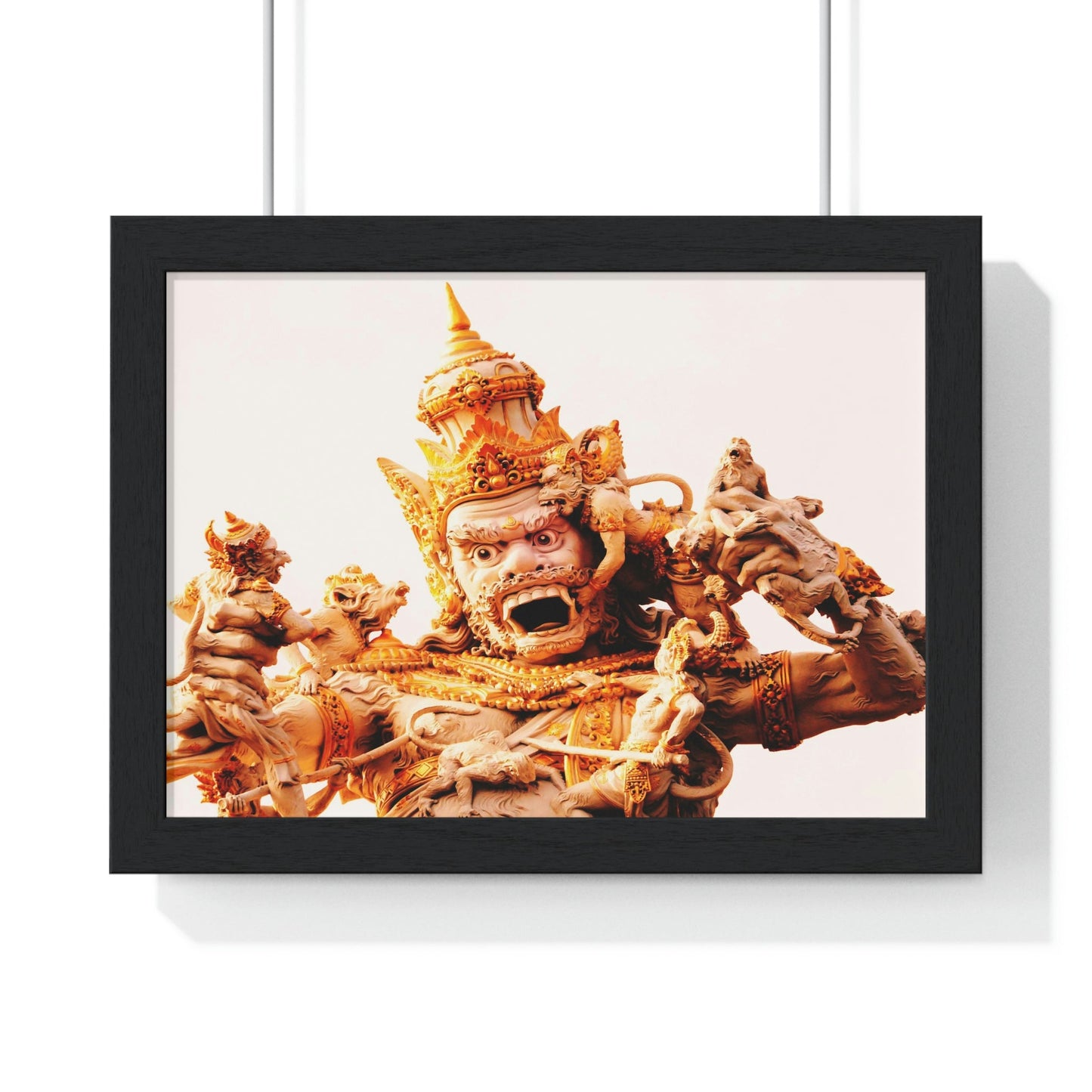 EU Print - Premium Framed Horizontal Poster - Fiery Wrathful Deity - India - Green Forest Home