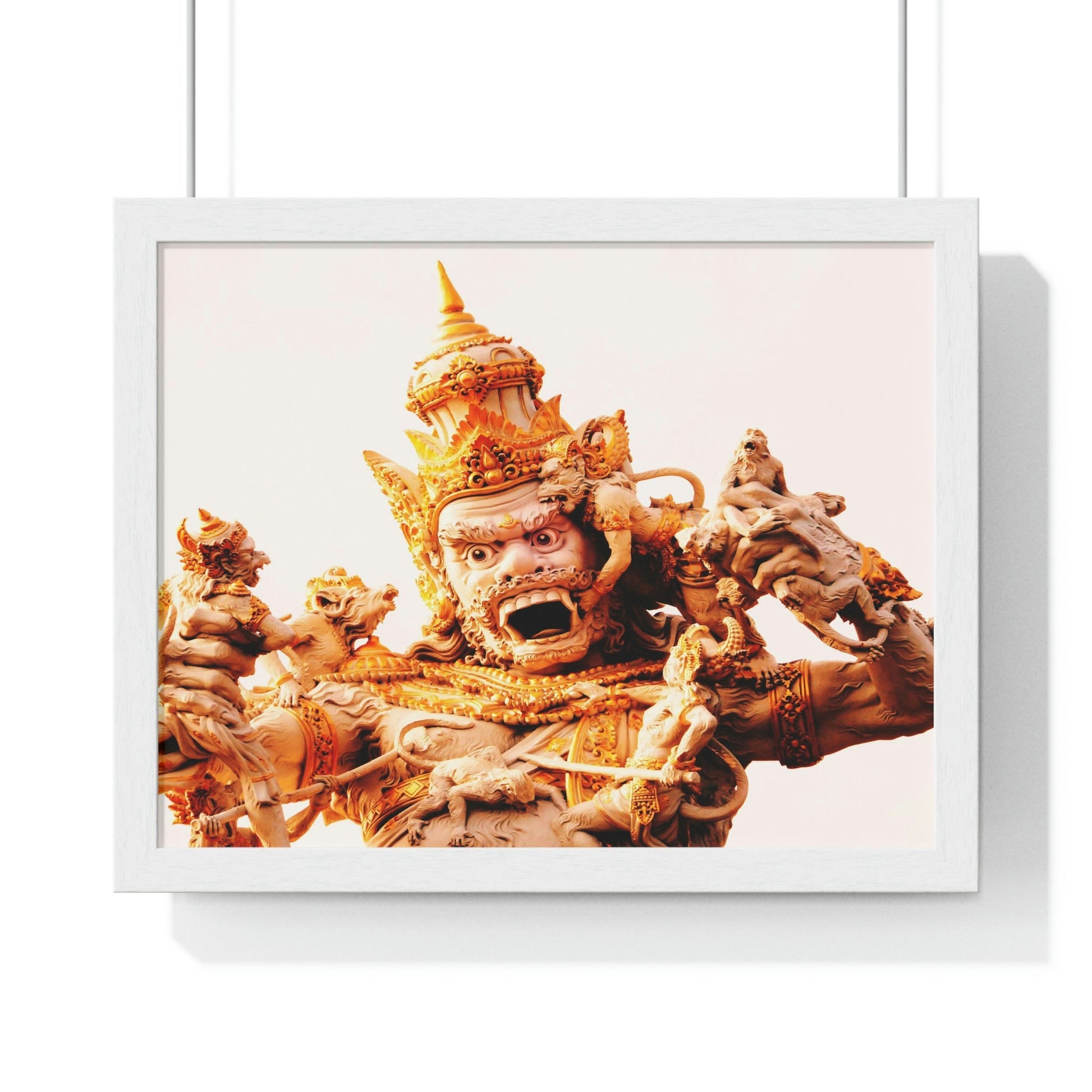 EU Print - Premium Framed Horizontal Poster - Fiery Wrathful Deity - India - Green Forest Home