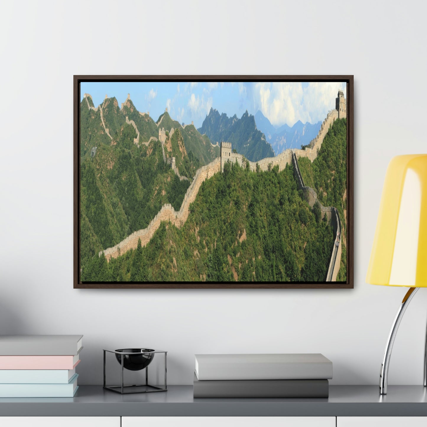 GREAT CHINA COLLECTION: Horizontal Framed Premium Gallery Wrap Canvas - The Great Wall of China close to Jinshanling