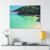 Best Beaches & Islands - Canvas Stretched, 0.75" in 6 sizes - Oceanic coast in Brazil to enjoy the beaches and the mountains - US Print