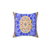 Faux Suede Square Pillow - Arabic calligraphy on dome of Selimiye Mosque Turkey - Islam - Green Forest Home