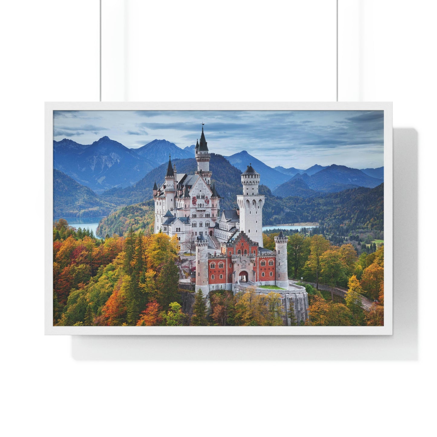 Premium Framed Horizontal Poster - Printed in LATVIA - Neuschwanstein Castle, Germany - EUROPE