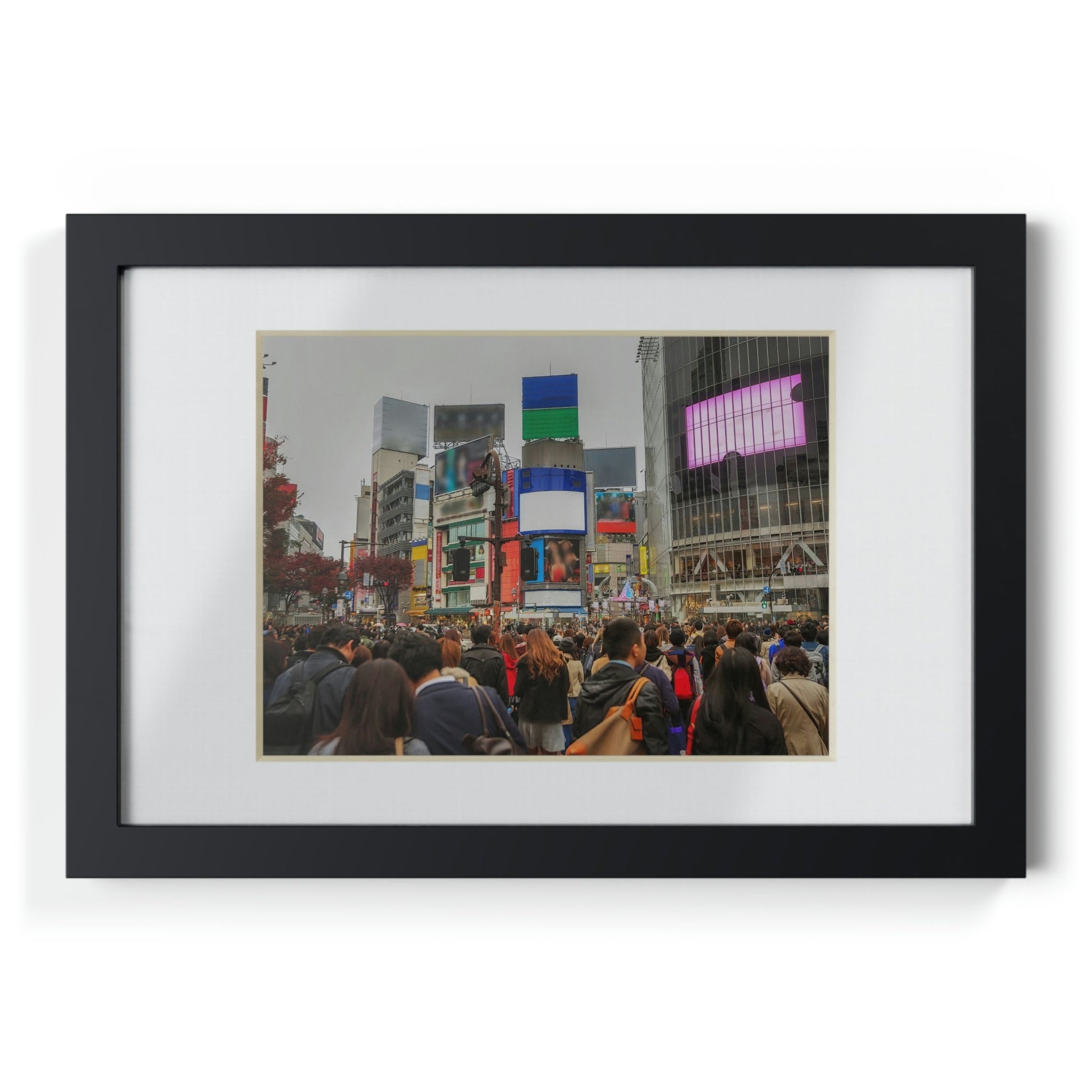 Framed Posters, Black - Tokyo, Japan view of Shibuya Crossing, one of the busiest crosswalks in the world. - Made in Australia by Prima Printing - Green Forest Home