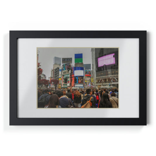 Framed Posters, Black - Tokyo, Japan view of Shibuya Crossing, one of the busiest crosswalks in the world. - Made in Australia by Prima Printing - Green Forest Home