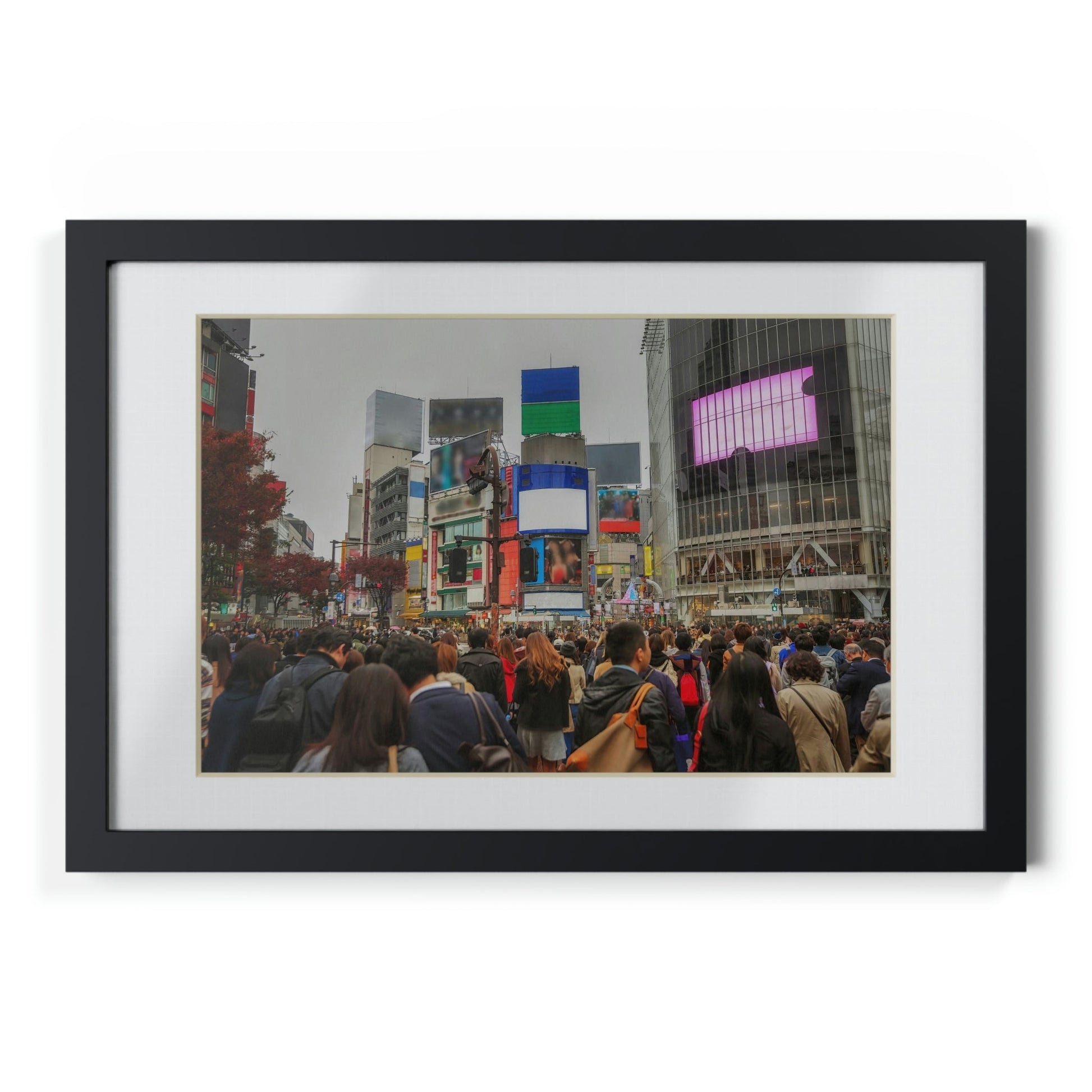 Framed Posters, Black - Tokyo, Japan view of Shibuya Crossing, one of the busiest crosswalks in the world. - Made in Australia by Prima Printing - Green Forest Home