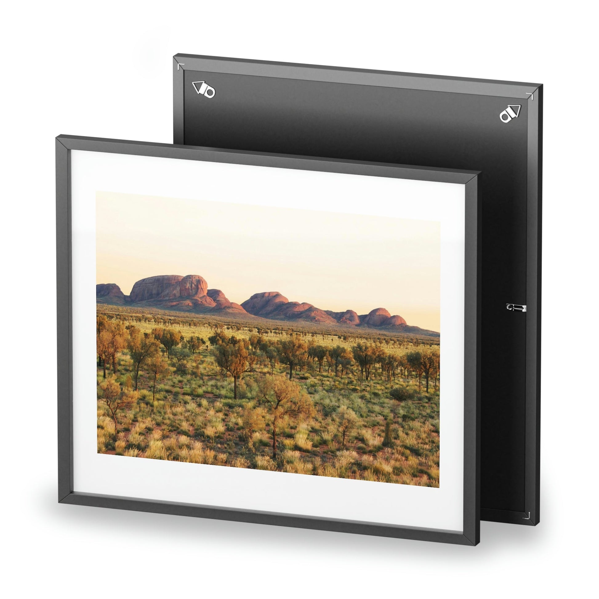 Framed Posters, Matte - Printed in Australia by Prima Printing - Sunrise over the domes of Kata Tjuta (The Olgas) at Uluru-Kata Tjuta National park, Central Australia - Green Forest Home