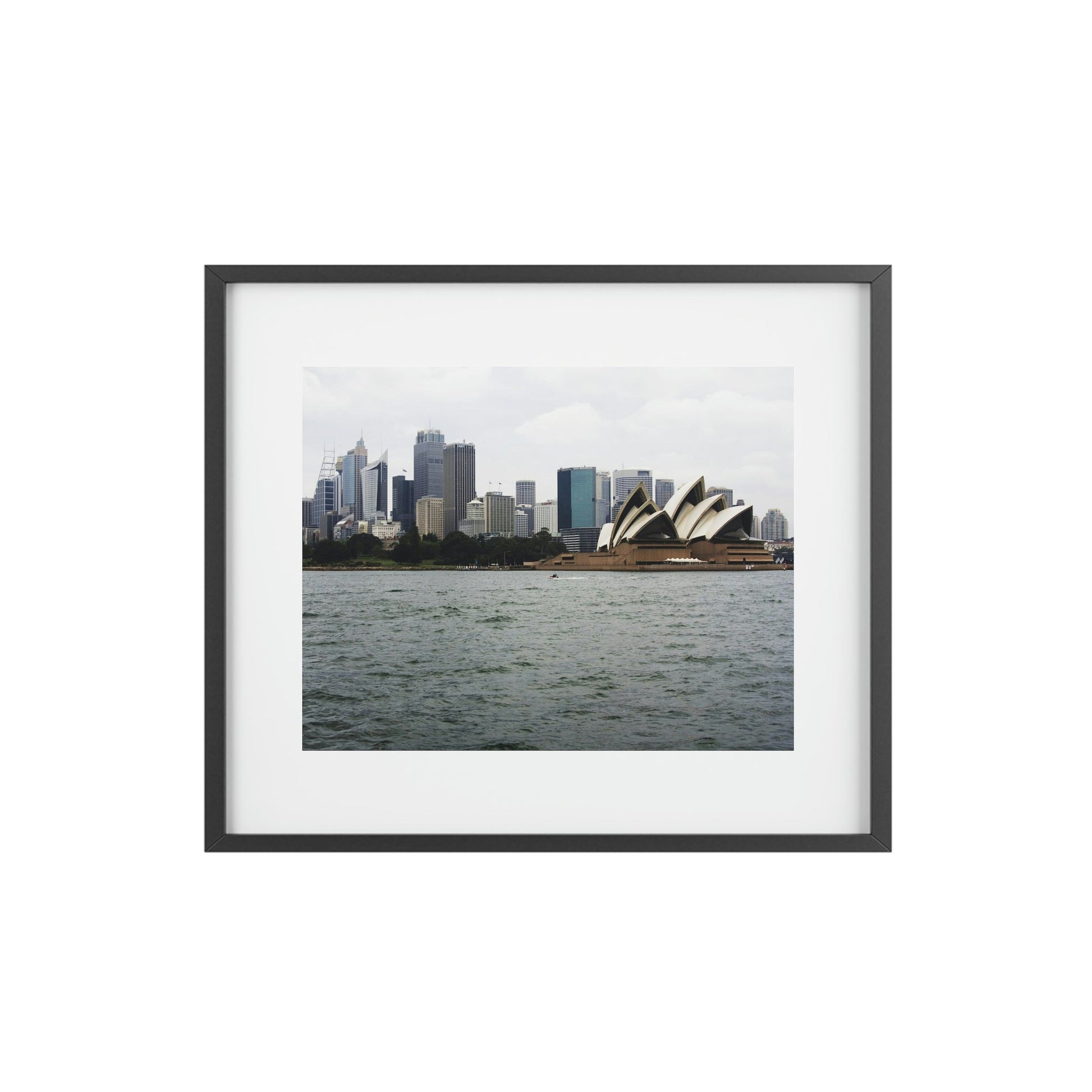 Framed Posters, Matte - Printed in Australia by Prima Printing - Sydney Opera House and City, Australia - Green Forest Home