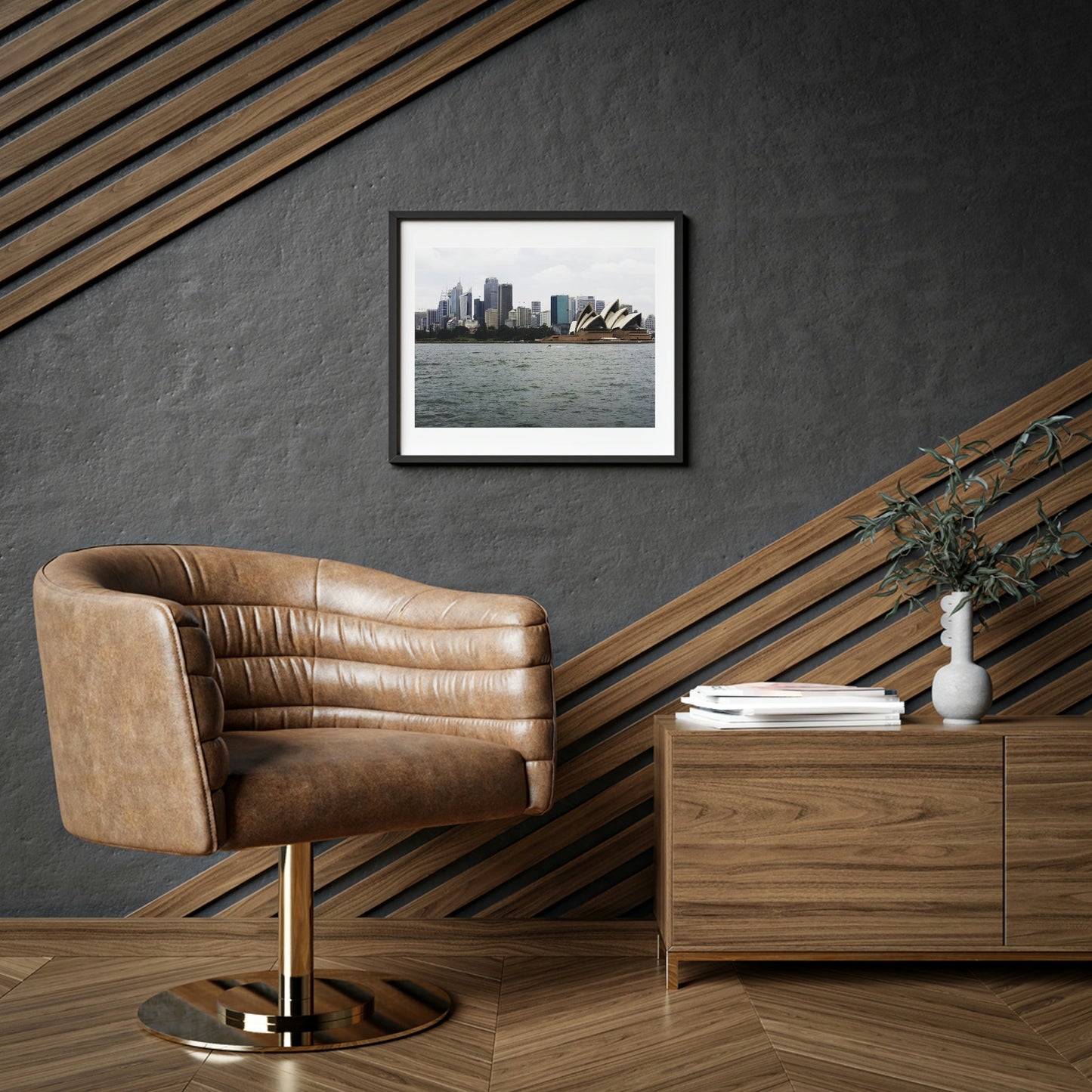 Framed Posters, Matte - Printed in Australia by Prima Printing - Sydney Opera House and City, Australia - Green Forest Home