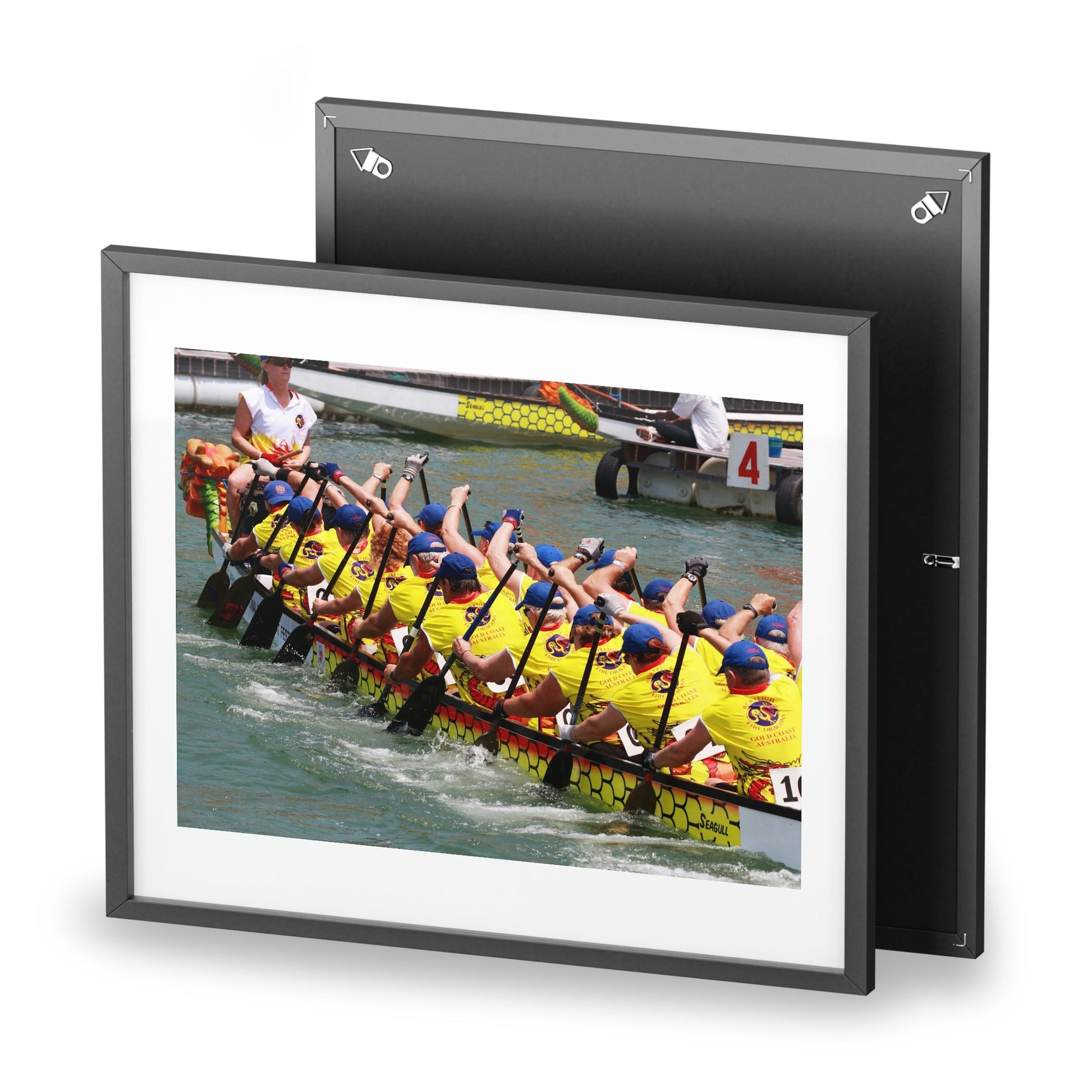 Framed Posters, Matte - Printed in Australia by Prima Printing - The Australia team paddling in Club Crew World Championships 2008 - Green Forest Home