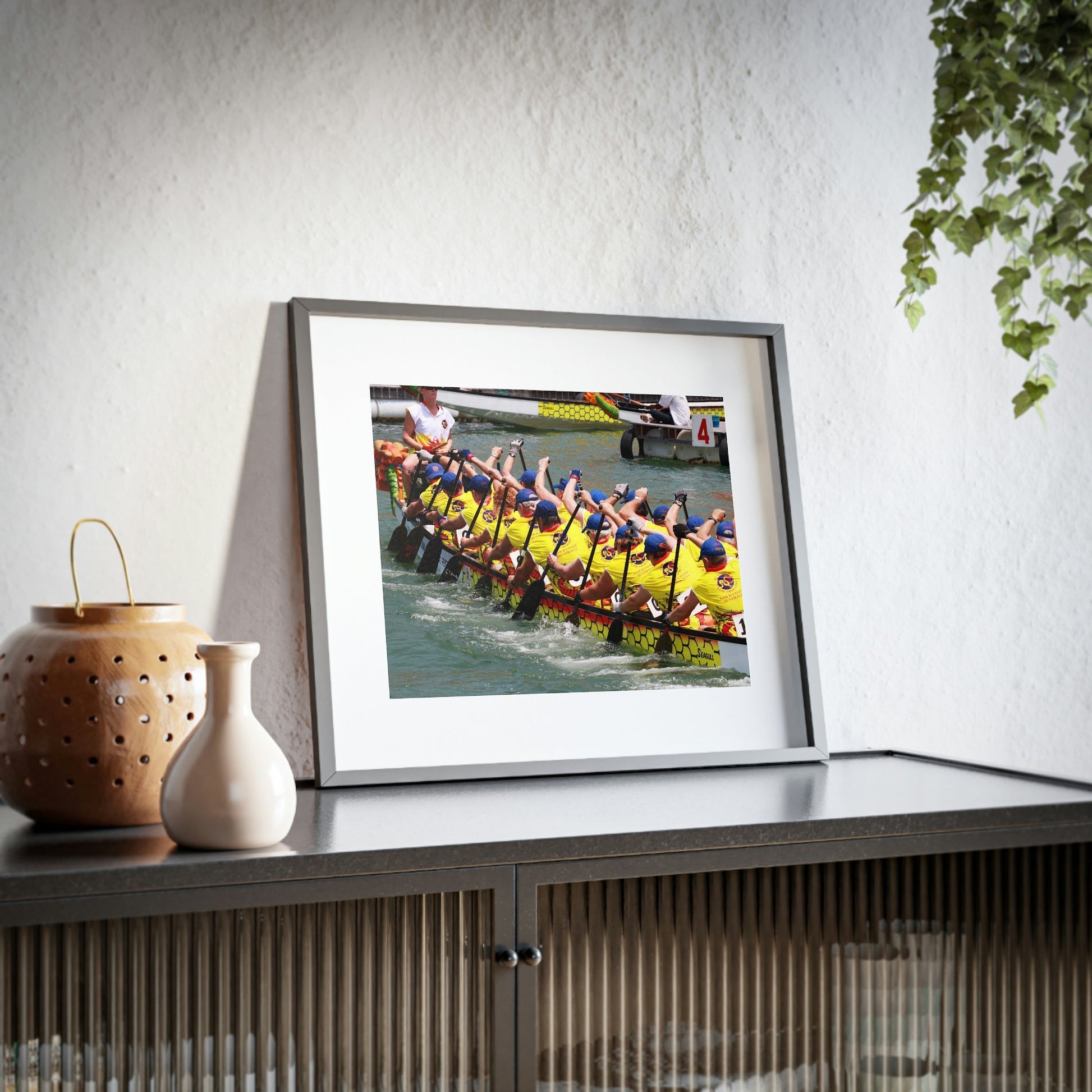 Framed Posters, Matte - Printed in Australia by Prima Printing - The Australia team paddling in Club Crew World Championships 2008 - Green Forest Home