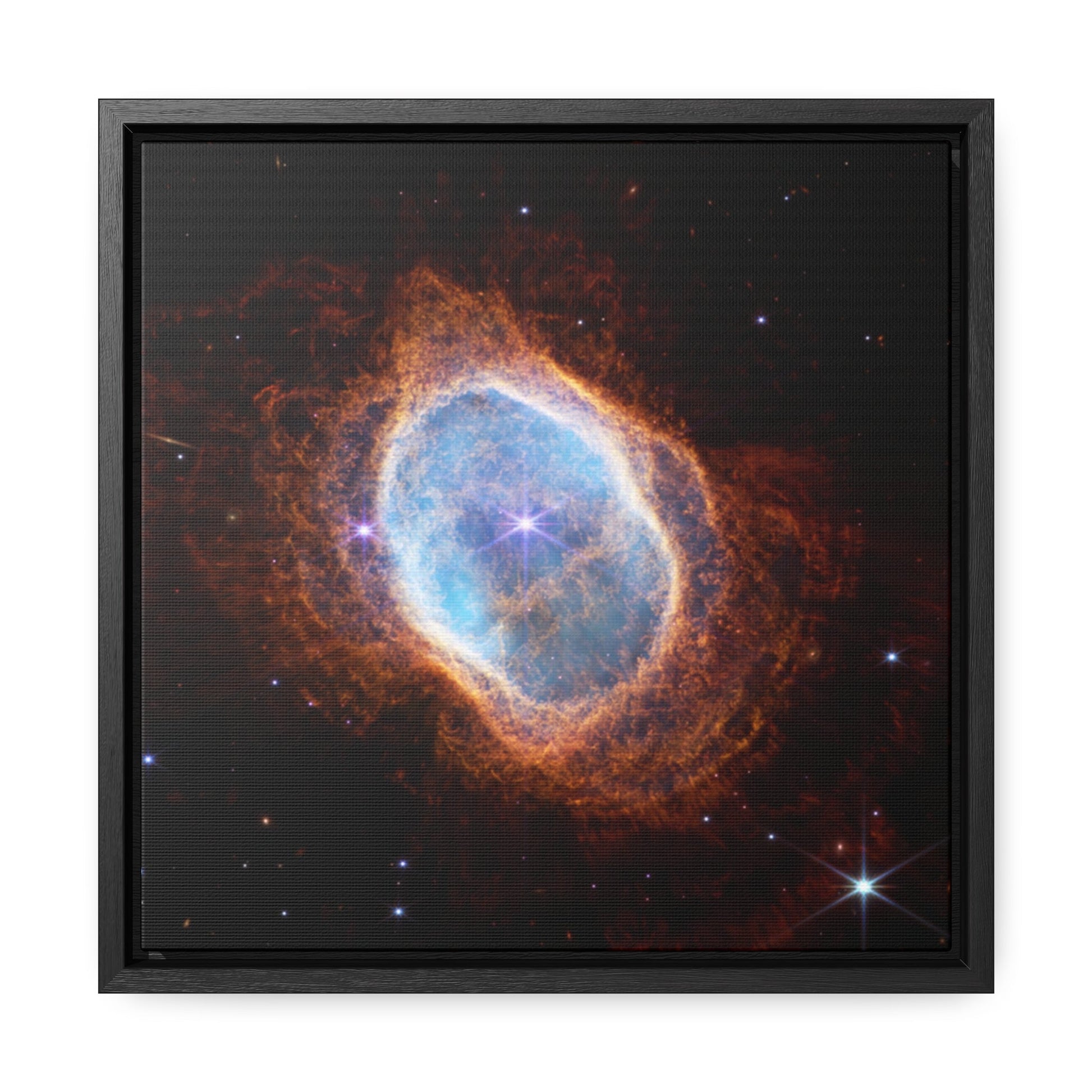 Gallery Canvas Wraps, Square Frame - US MADE - James Web Telescope - Southern Ring Nebula (NIRCam) - Green Forest Home