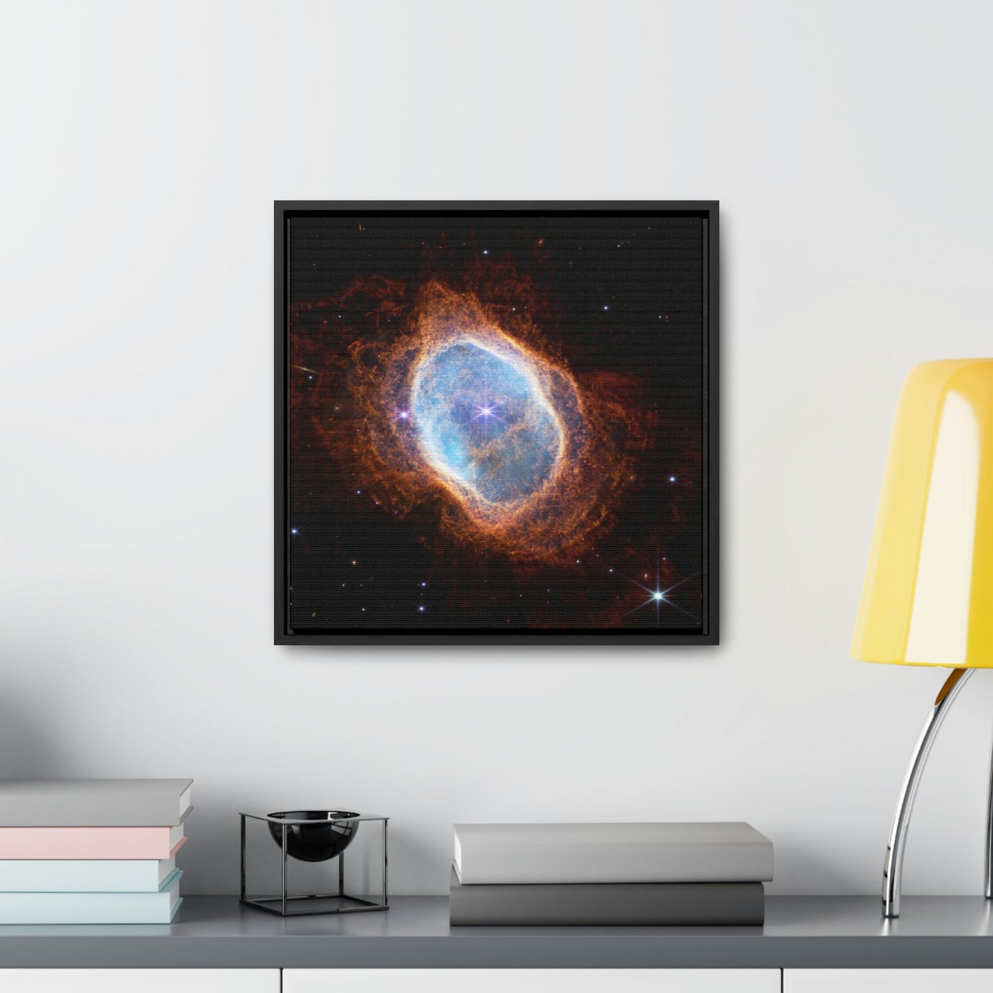 Gallery Canvas Wraps, Square Frame - US MADE - James Web Telescope - Southern Ring Nebula (NIRCam) - Green Forest Home