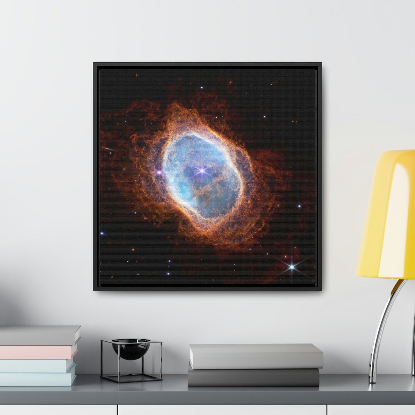 Gallery Canvas Wraps, Square Frame - US MADE - James Web Telescope - Southern Ring Nebula (NIRCam) - Green Forest Home